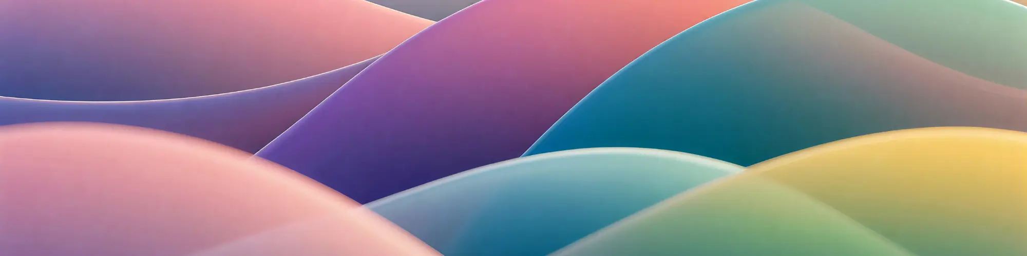 Abstrakte weiche Farbflächen in Pastelltönen, die fließende Übergänge und systemische Verbindungen symbolisieren.