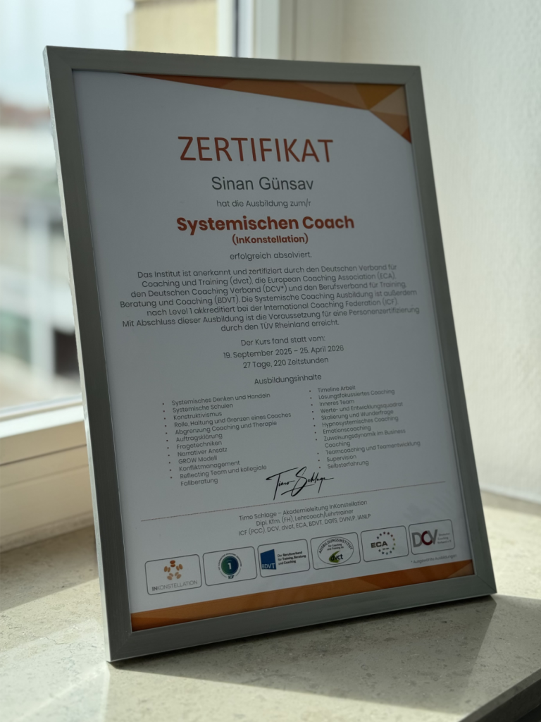 Zertifikat zum systemischen Coach